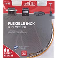 Home Gaz GAZ200 Flexible inoxidable butano-propano 1-5 m sin fecha de caducidad- claro